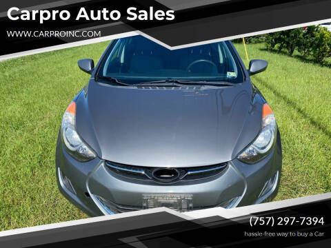 2011 Hyundai Elantra for sale at Carpro Auto Sales in Chesapeake VA