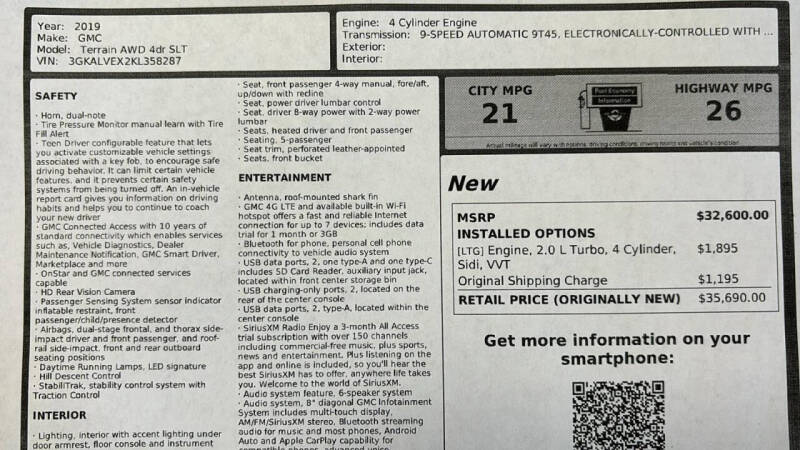 2019 GMC Terrain SLT