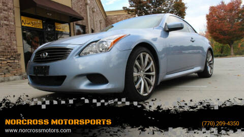 2009 Infiniti G37 Convertible for sale at NORCROSS MOTORSPORTS in Norcross GA