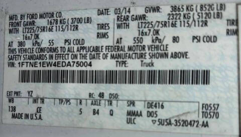 2014 Ford E-Series E-150