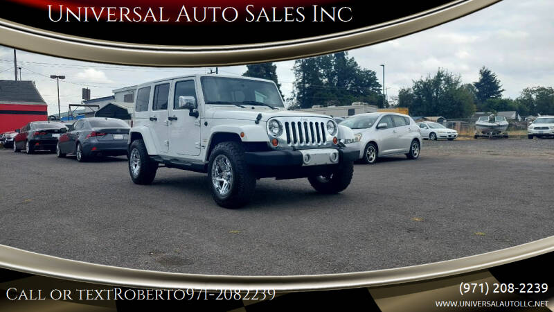 2012 Jeep Wrangler Unlimited for sale at Universal Auto Sales Inc in Salem OR