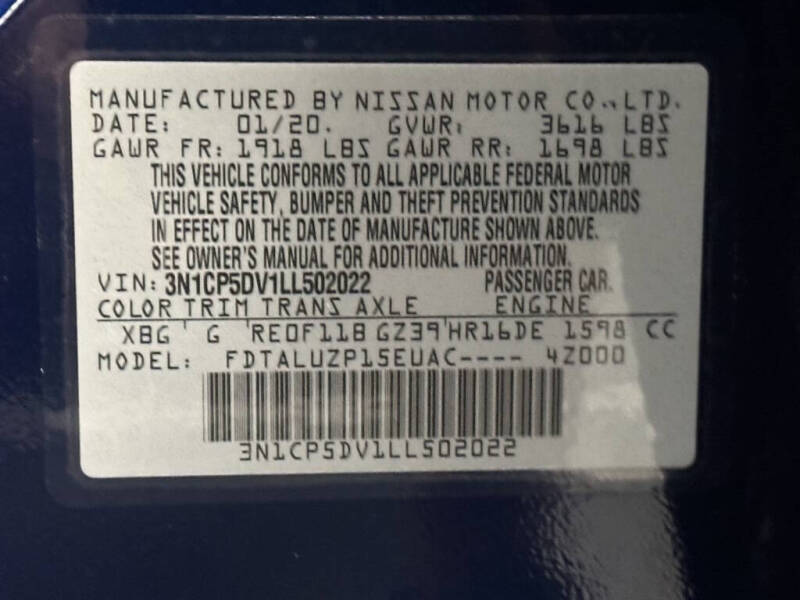 2020 Nissan Kicks SR