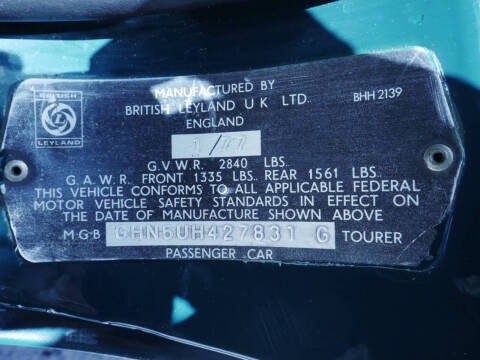1977 MG MGB