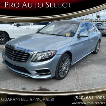 2014 Mercedes-Benz S-Class for sale at Pro Auto Select in Fredericksburg VA