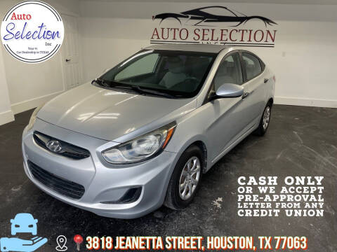 2012 Hyundai Accent for sale at Auto Selection Inc. in Houston TX