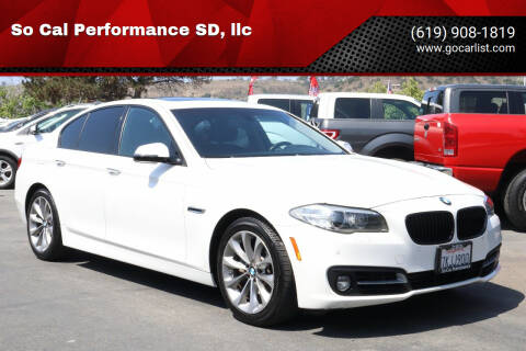 2015 BMW 5 Series for sale at So Cal Performance SD, llc in San Diego CA