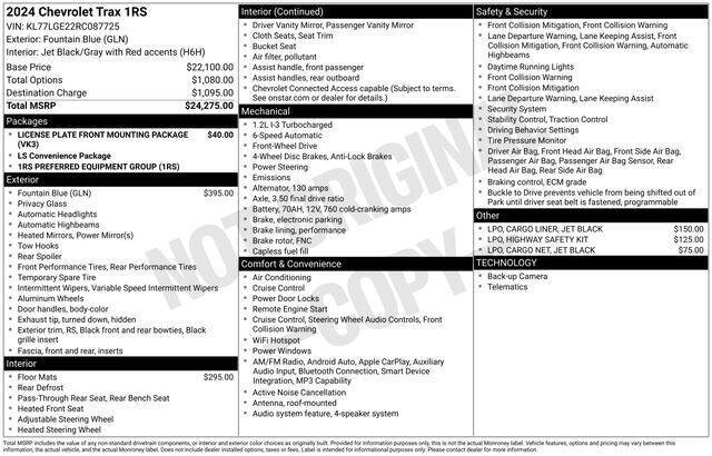 2024 Chevrolet Trax RS