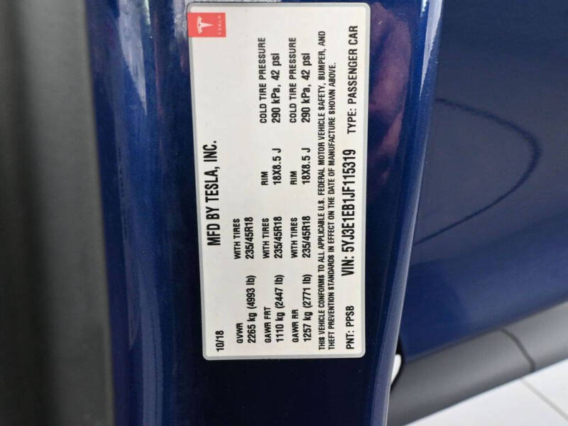 2018 Tesla Model 3 Long Range