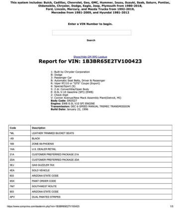 1996 Dodge Viper RT/10