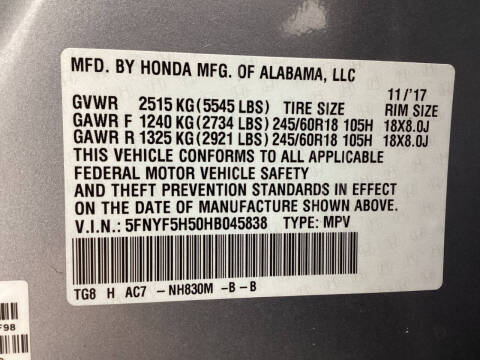 2017 Honda Pilot EX-L