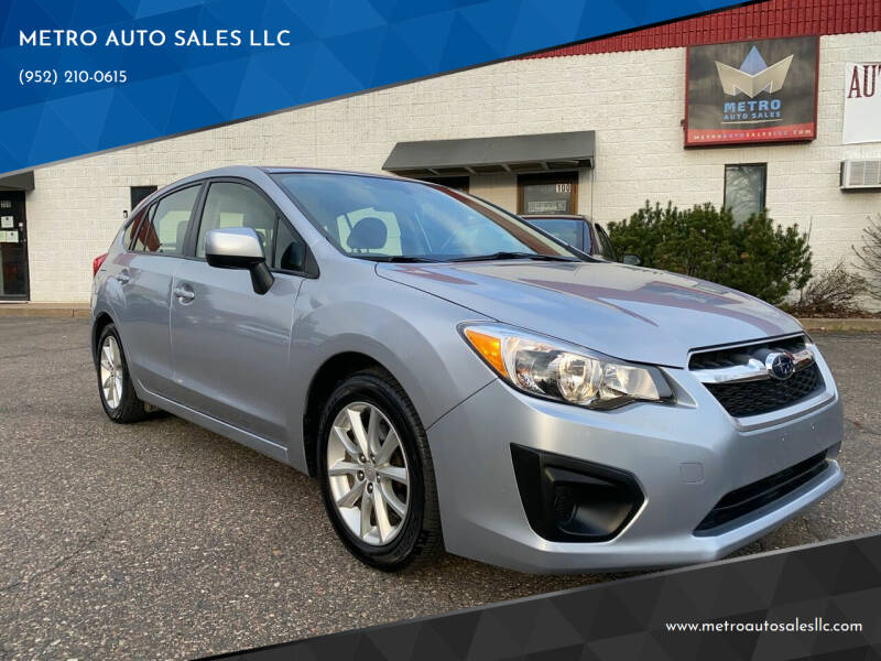 2014 Subaru Impreza for sale at METRO AUTO SALES LLC in Blaine MN