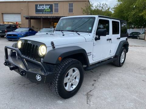 2015 Jeep Wrangler Unlimited for sale at LUCKOR AUTO in San Antonio TX