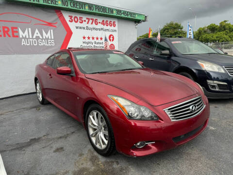 2015 Infiniti Q60 Coupe for sale at Buy Here Miami Auto Sales in Miami FL