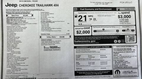 2019 Jeep Cherokee Trailhawk