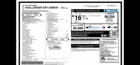 2018 Dodge Challenger SRT Demon