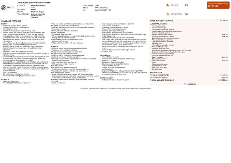 2019 Buick Encore Preferred