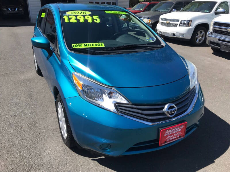 2016 Nissan Versa Note for sale at Alexander Antkowiak Auto Sales Inc. in Hatboro PA