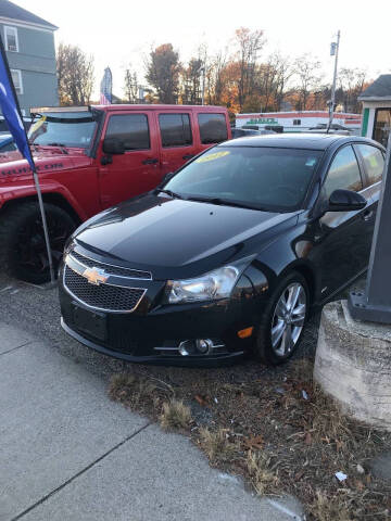 2012 Chevrolet Cruze for sale at Beacon Auto Sales Inc in Worcester MA