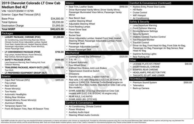 2019 Chevrolet Colorado