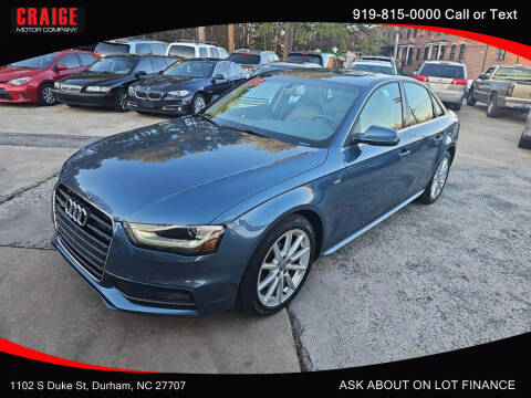 2015 Audi A4 for sale at CRAIGE MOTOR CO in Durham NC