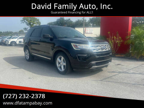 2018 Ford Explorer for sale at David Family Auto, Inc. in New Port Richey FL