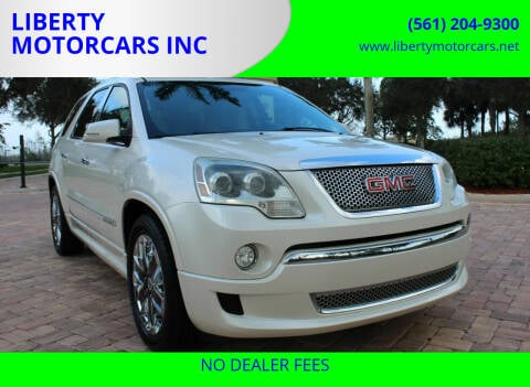 2012 GMC Acadia for sale at LIBERTY MOTORCARS INC in Royal Palm Beach FL