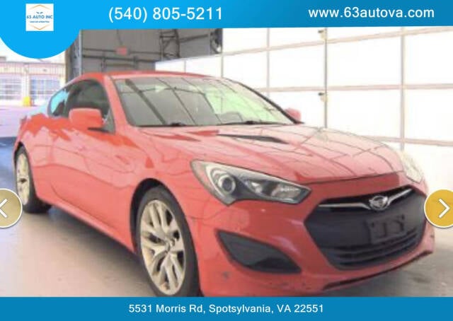 2013 Hyundai Genesis Coupe for sale at 63 Auto Inc in Spotsylvania, VA