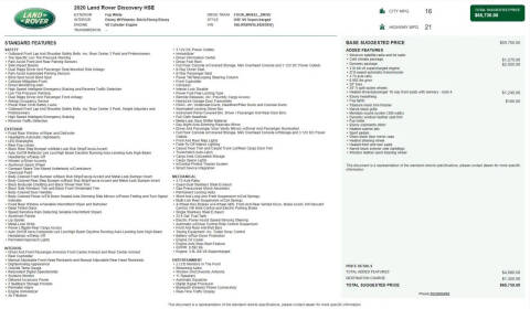 2020 Land Rover Discovery HSE