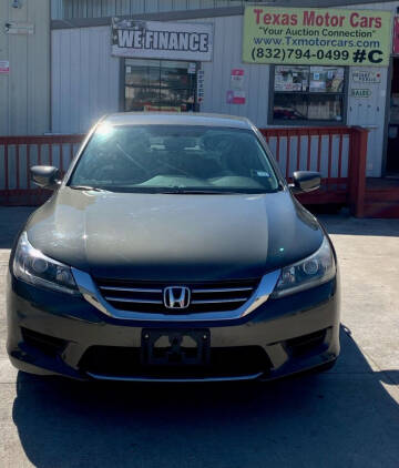 2013 Honda Accord for sale at TEXAS MOTOR CARS in Houston TX
