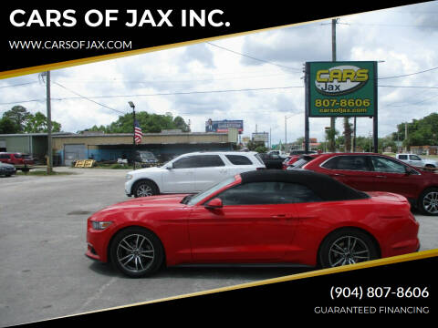 2017 Ford Mustang for sale at CARS OF JAX INC. in Jacksonville FL