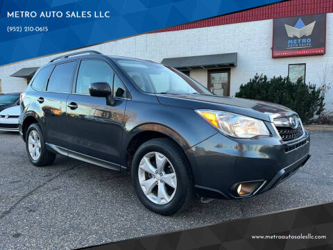 2015 Subaru Forester for sale at METRO AUTO SALES LLC in Lino Lakes MN