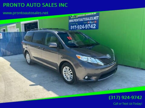 2013 Toyota Sienna for sale at PRONTO AUTO SALES INC in Indianapolis IN