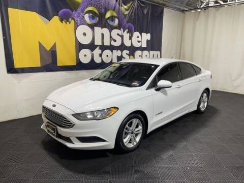 2018 Ford Fusion Hybrid for sale at Monster Motors in Michigan Center MI