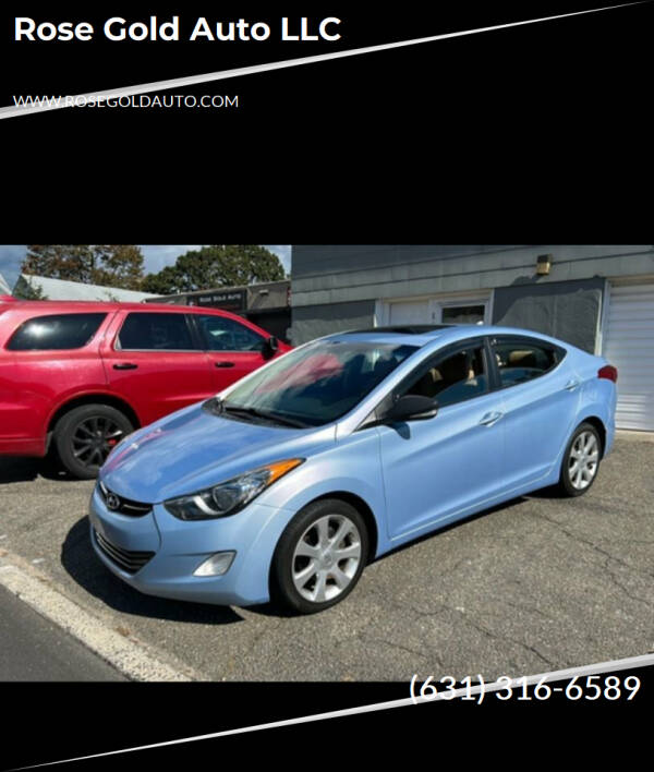 2012 Hyundai Elantra for sale at Rose Gold Auto LLC in Islip Terrace NY