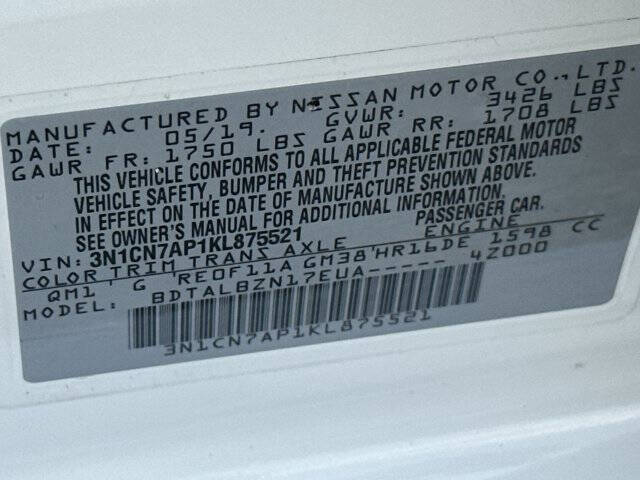 2019 Nissan Versa SV