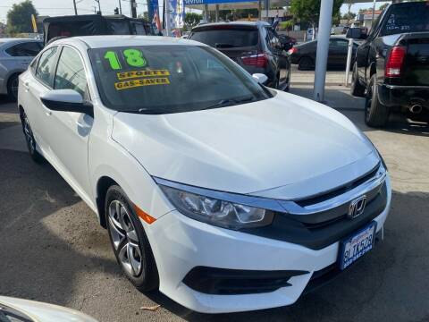 2018 Honda Civic for sale at CAR GENERATION CENTER, INC. in Los Angeles CA