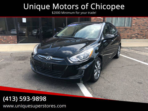 2017 Hyundai Accent for sale at Unique Motors of Chicopee in Chicopee MA