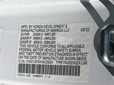 2022 Honda Accord Hybrid Touring