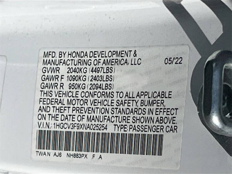 2022 Honda Accord Hybrid Touring