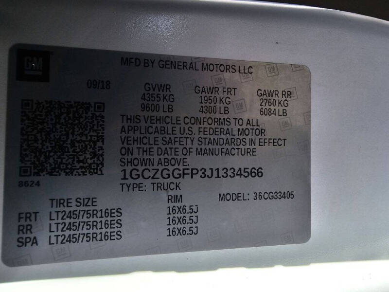 2018 Chevrolet Express 3500