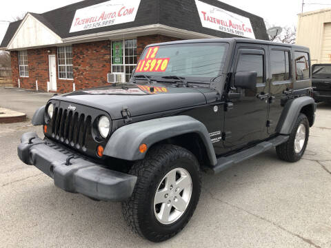 2012 Jeep Wrangler Unlimited for sale at tazewellauto.com in Tazewell TN