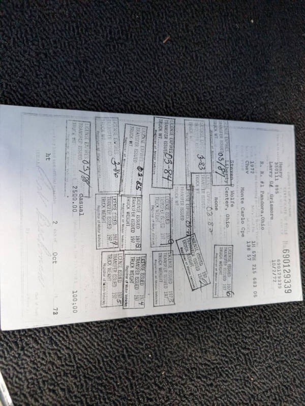 1972 Chevrolet Monte Carlo