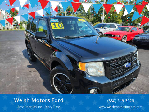 2010 Ford Escape for sale at Welsh Motors Ford in New Springfield OH