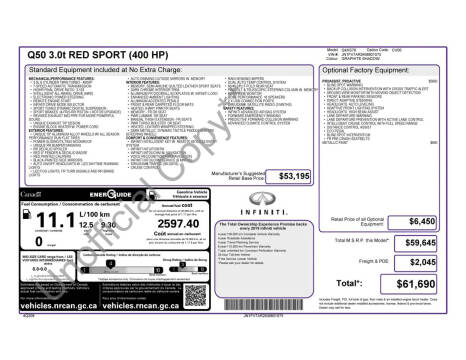 2019 Infiniti Q50 Red Sport 400