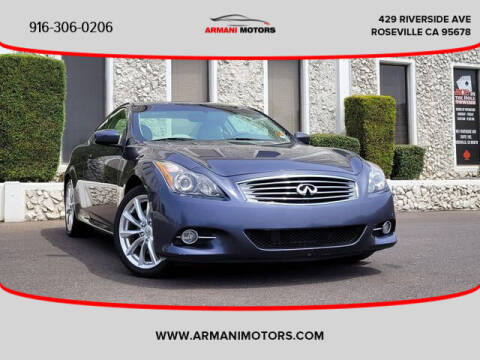 2012 Infiniti G37 Coupe for sale at Armani Motors in Roseville CA