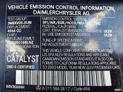 2003 Mercedes-Benz E-Class E 500