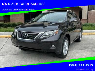 2010 Lexus RX 350 for sale at K & O AUTO WHOLESALE INC in Jacksonville FL
