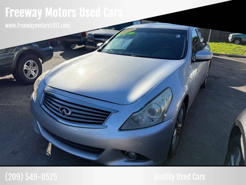 2013 Infiniti G37 Sedan for sale at Freeway Motors Used Cars in Modesto CA