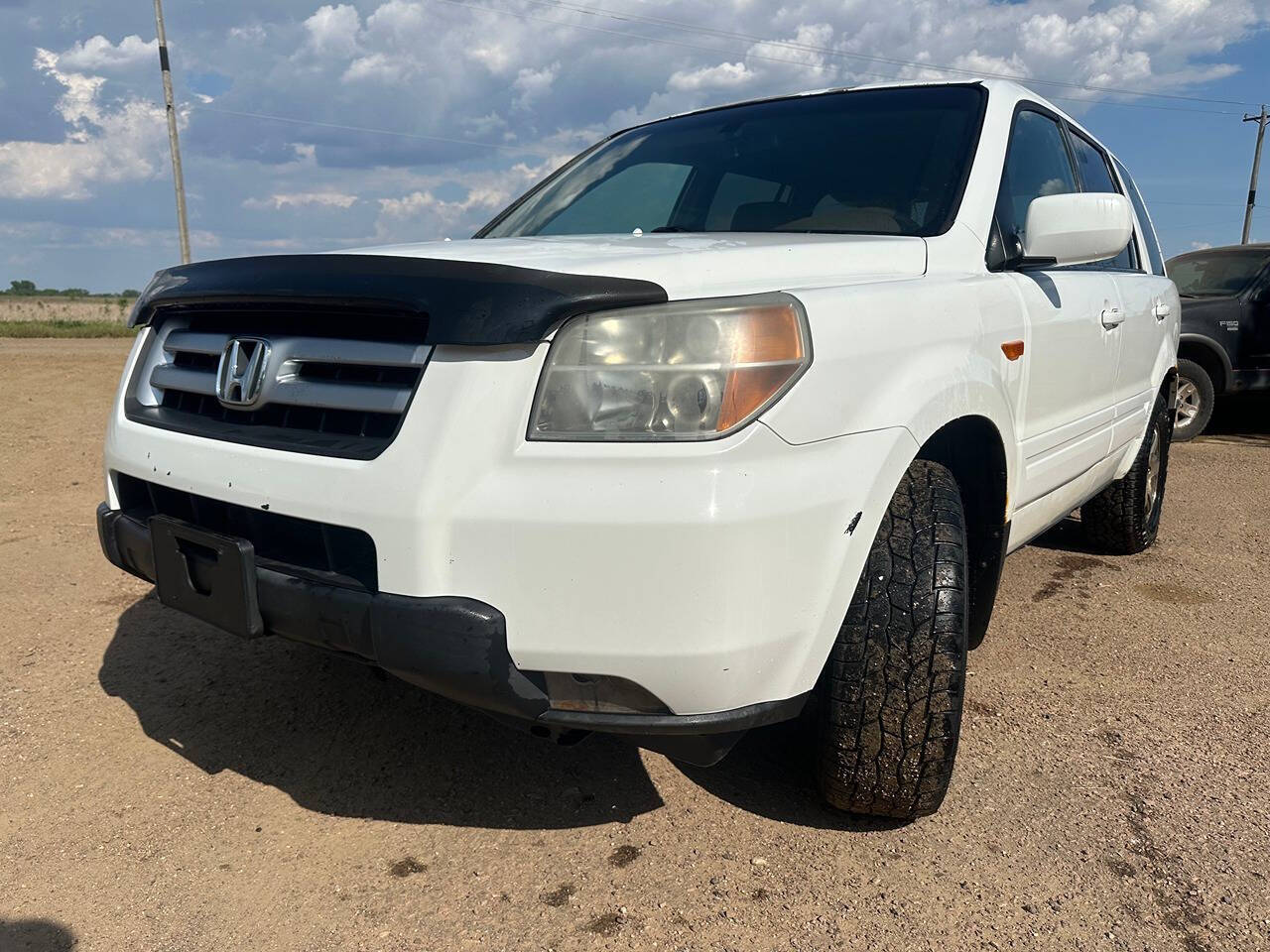 White 2007 Honda Pilot EX-L EX-L 4dr SUV 4WD 1