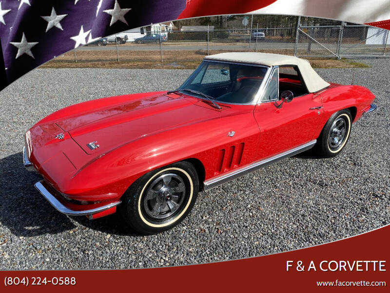 1966 Chevrolet Corvette for sale at F & A Corvette in Colonial Beach VA